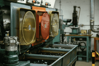 Image of a vinyl record factory
